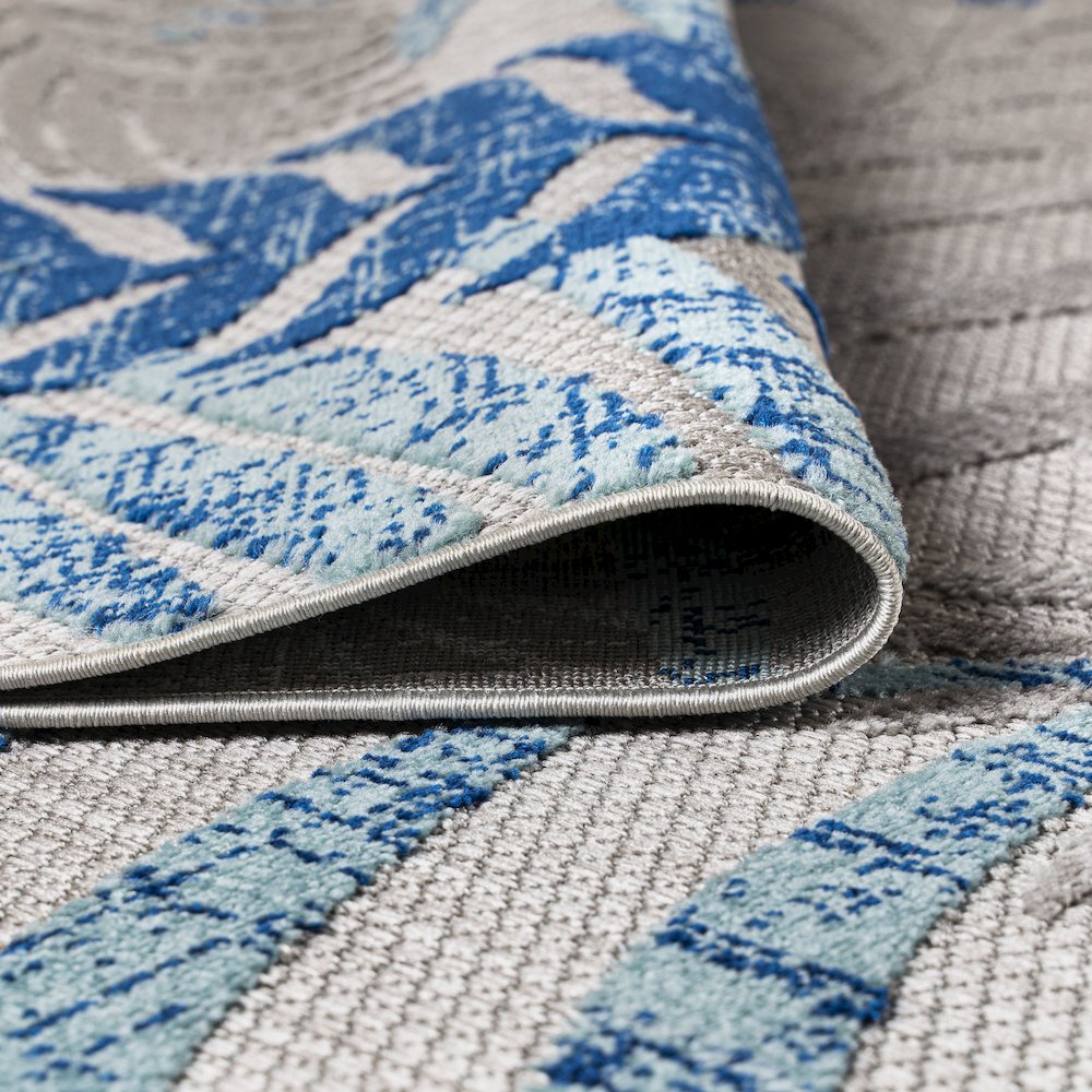 Tropics Palm Leaves Indoor/Outdoor Area Rug. Picture 6