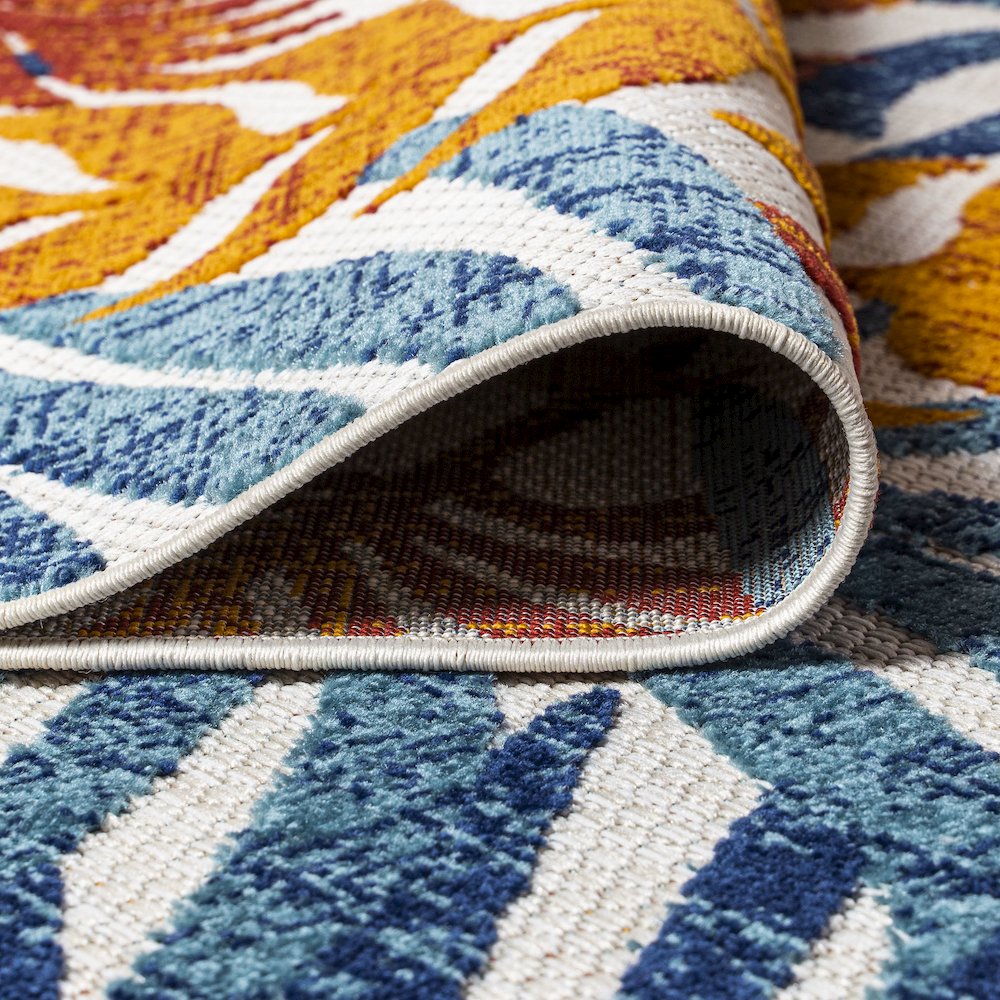Tropics Palm Leaves Indoor/Outdoor Area Rug. Picture 13