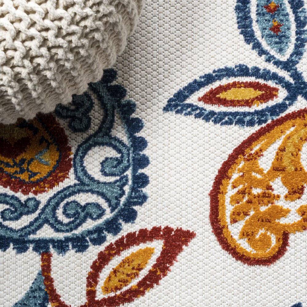 Julien Paisley High-Low Indoor/Outdoor Area Rug. Picture 4