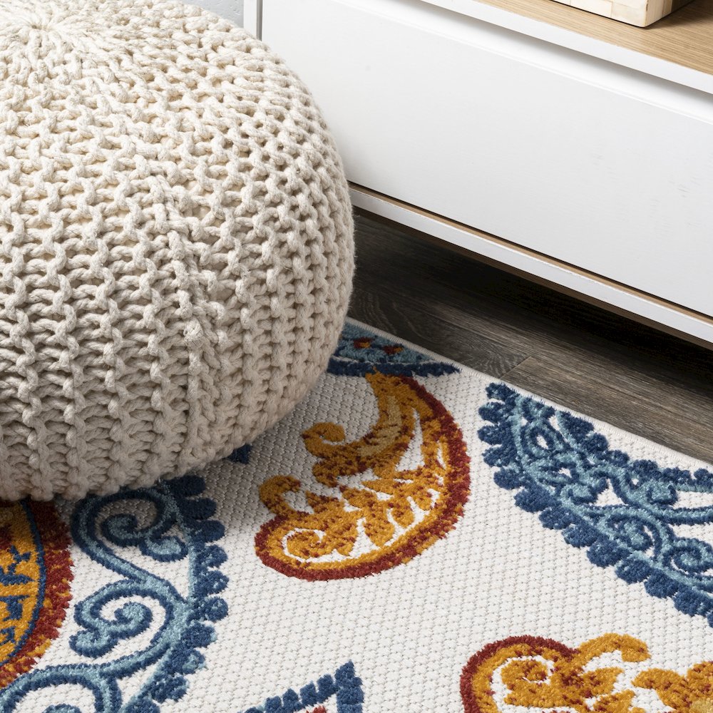 Julien Paisley High-Low Indoor/Outdoor Area Rug. Picture 5