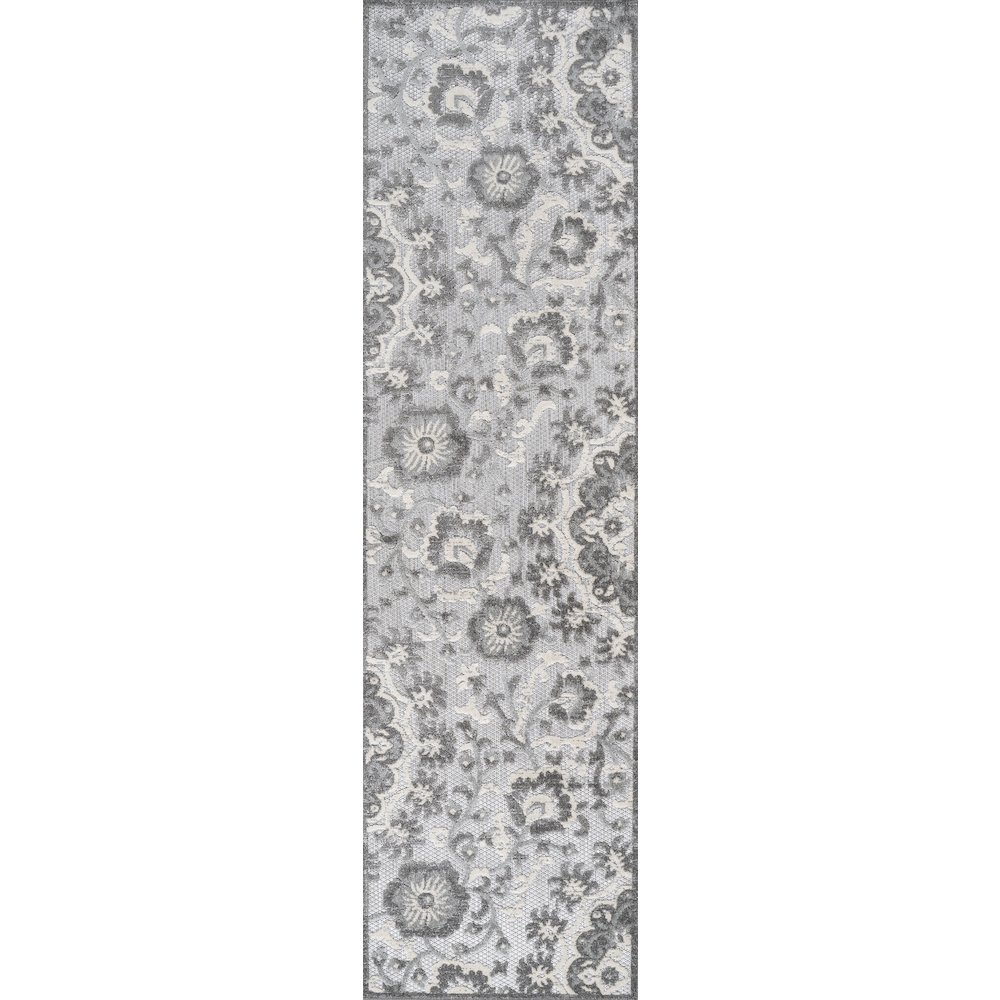 Lucena Modern Medallion High-Low Indoor/Outdoor Area Rug. Picture 1
