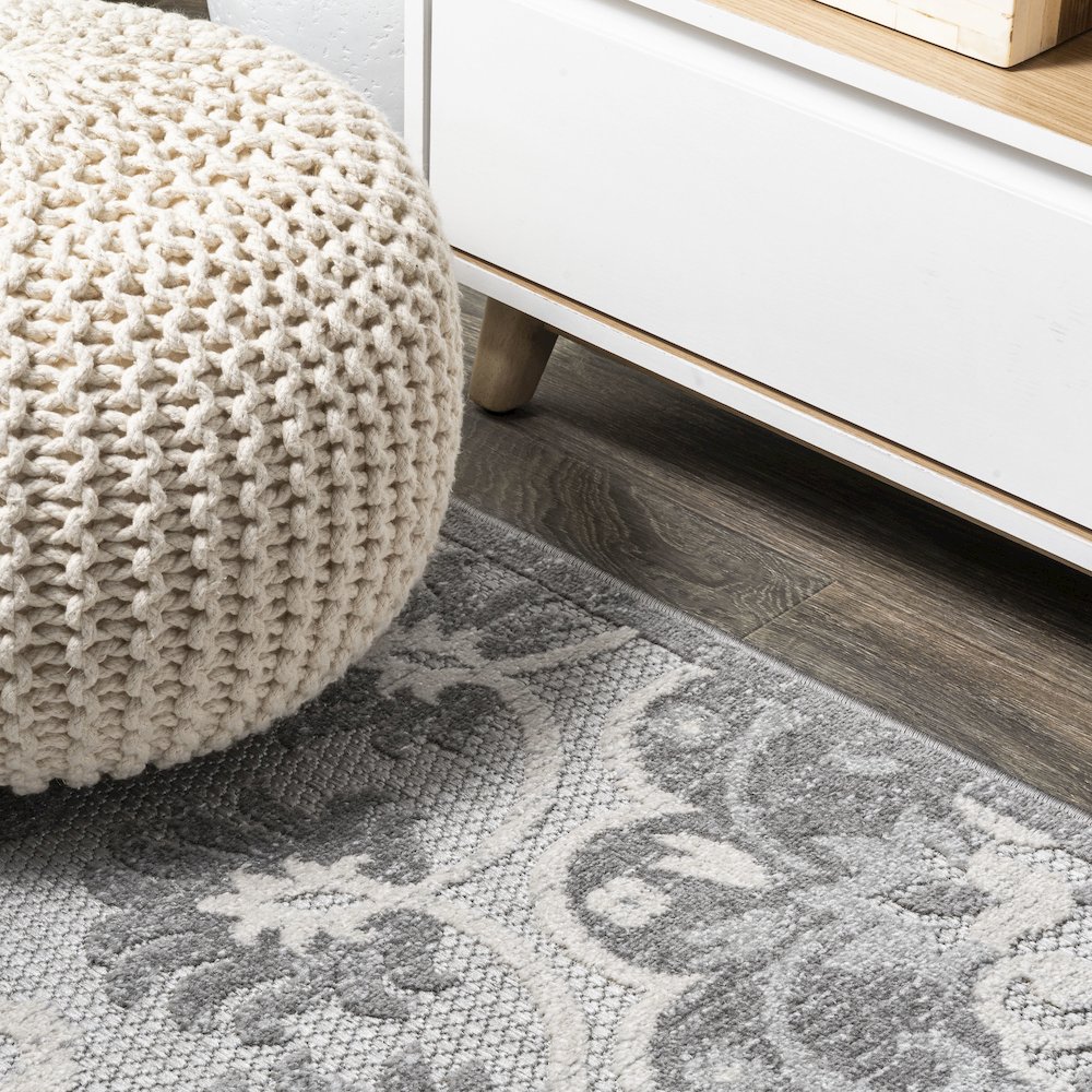 Lucena Modern Medallion High-Low Indoor/Outdoor Area Rug. Picture 5