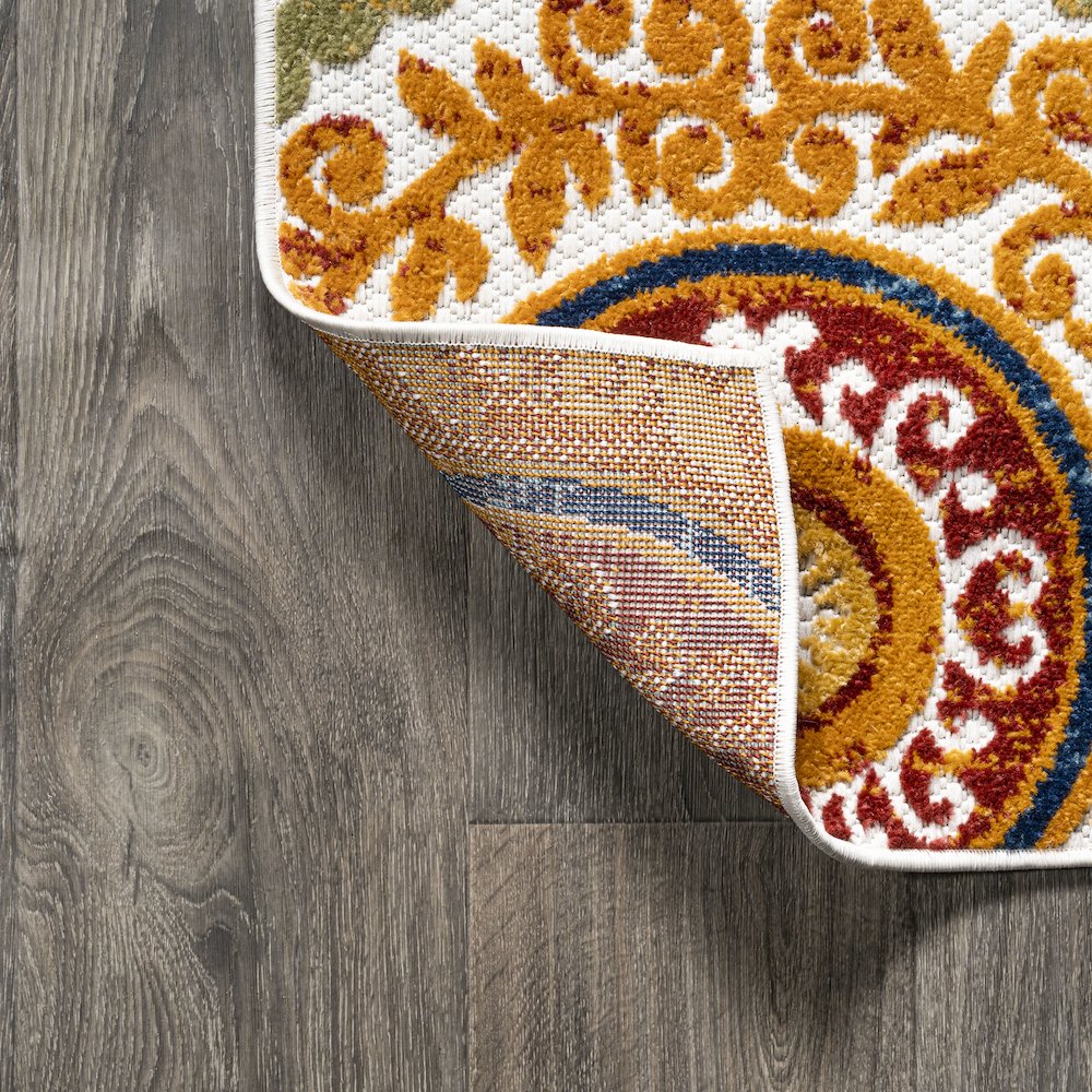 Circus Medallion High-Low Indoor/Outdoor Area Rug. Picture 3