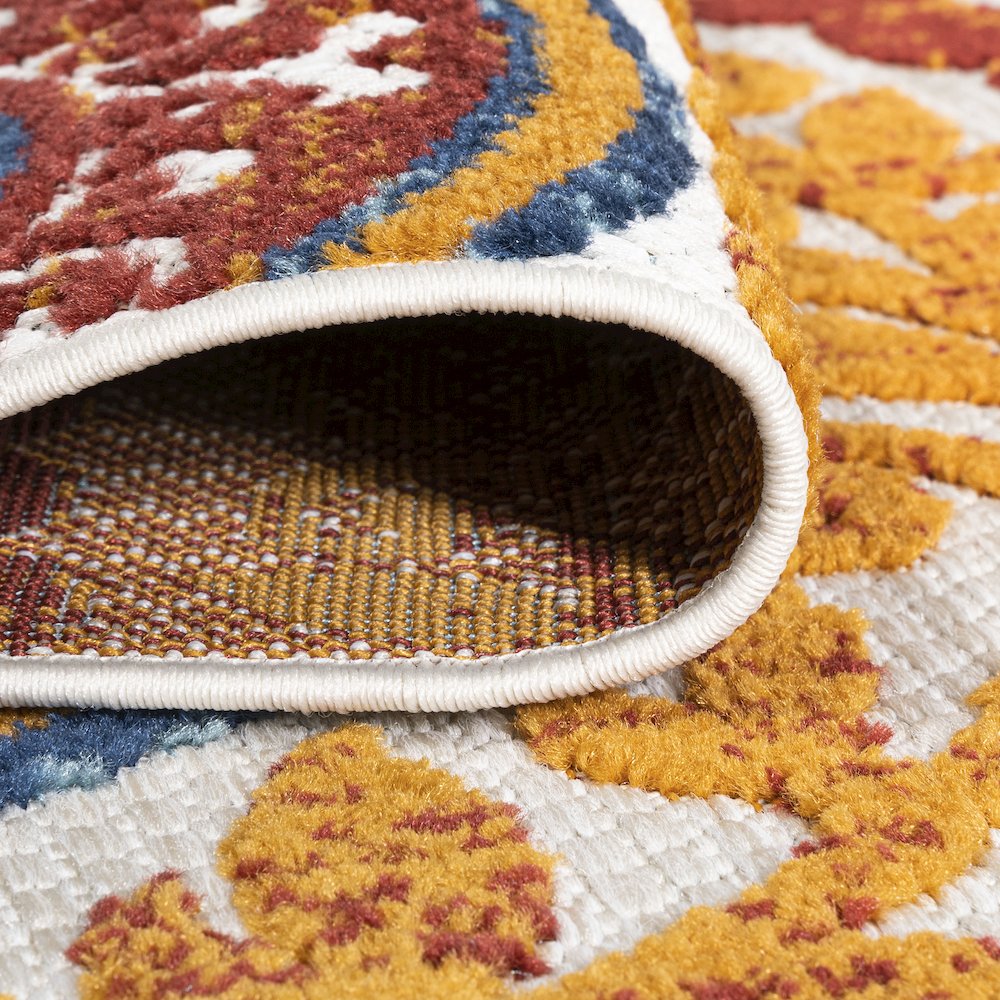 Circus Medallion High-Low Indoor/Outdoor Area Rug. Picture 6