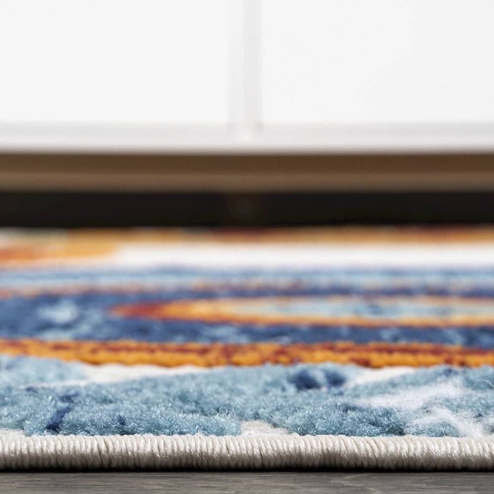 Circus Medallion High-Low Indoor/Outdoor Area Rug. Picture 11