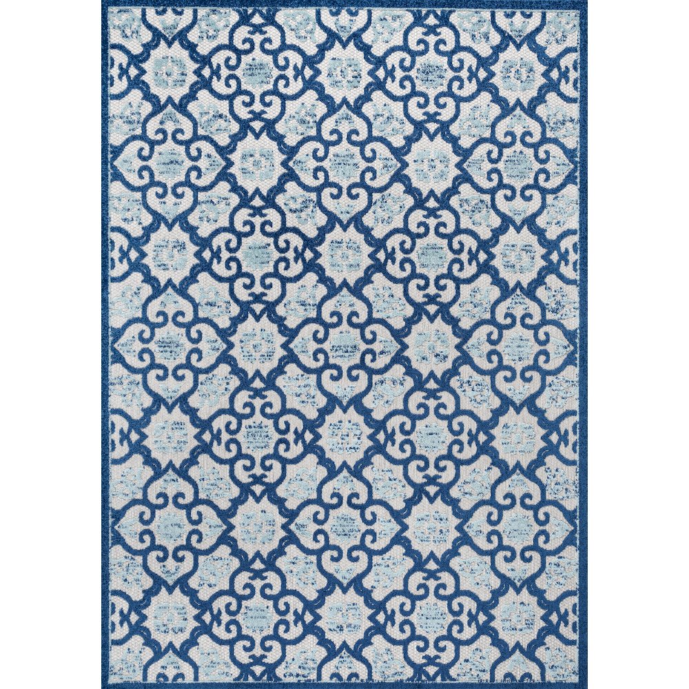 Gallia Tile Trellis High-Low Indoor/Outdoor Area Rug. Picture 1