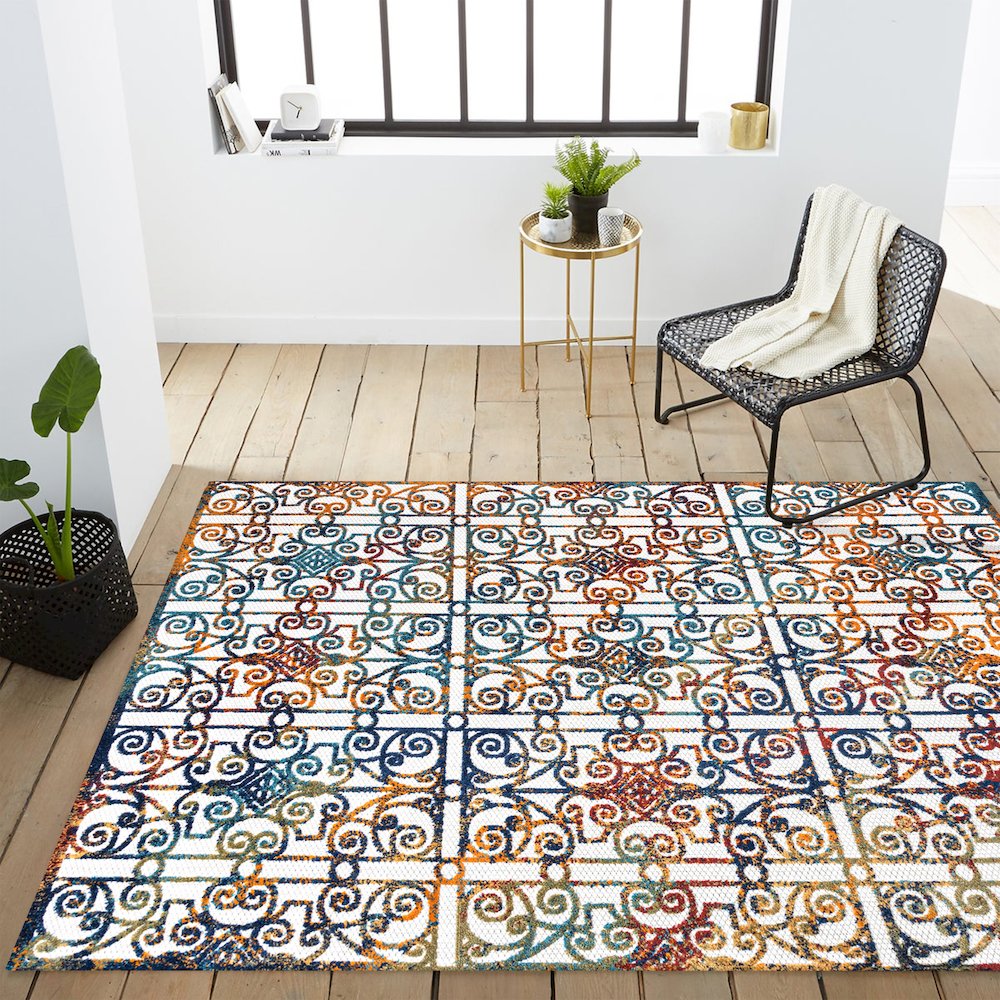 Cetara Ornate Trellis Indoor/Outdoor Area Rug. Picture 16