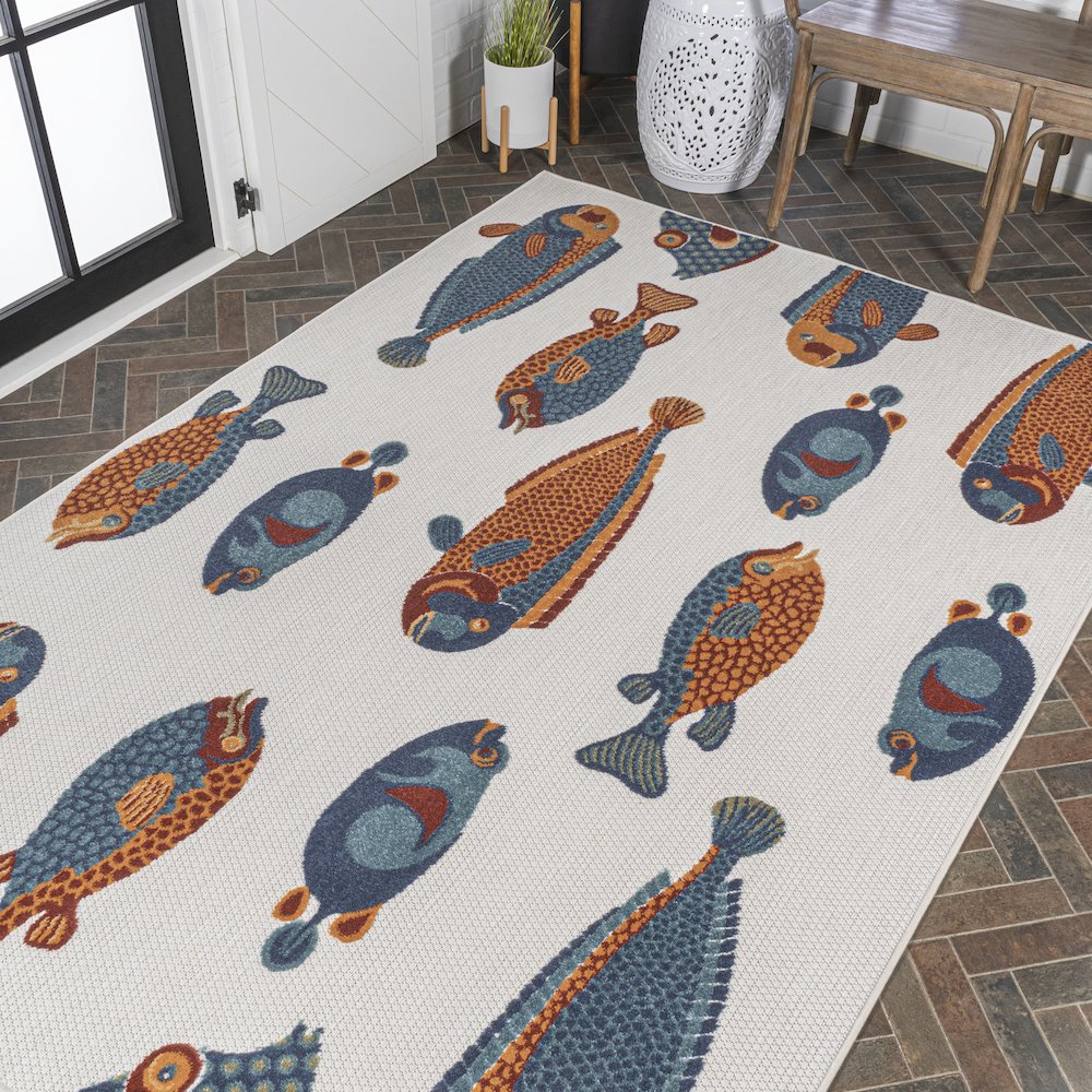 Algarve Modern Fish High-Low Indoor/Outdoor Area Rug. Picture 8