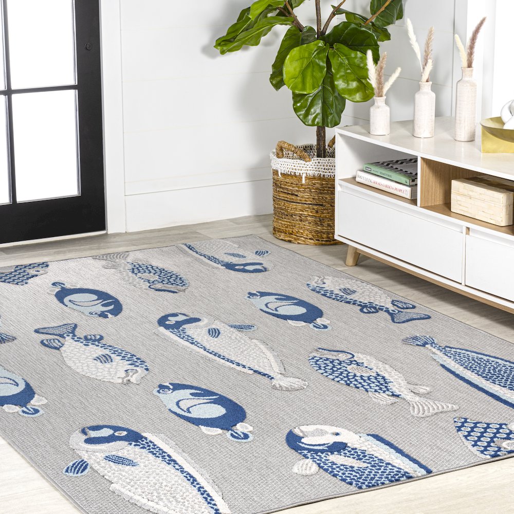 Algarve Modern Fish High-Low Indoor/Outdoor Area Rug. Picture 5