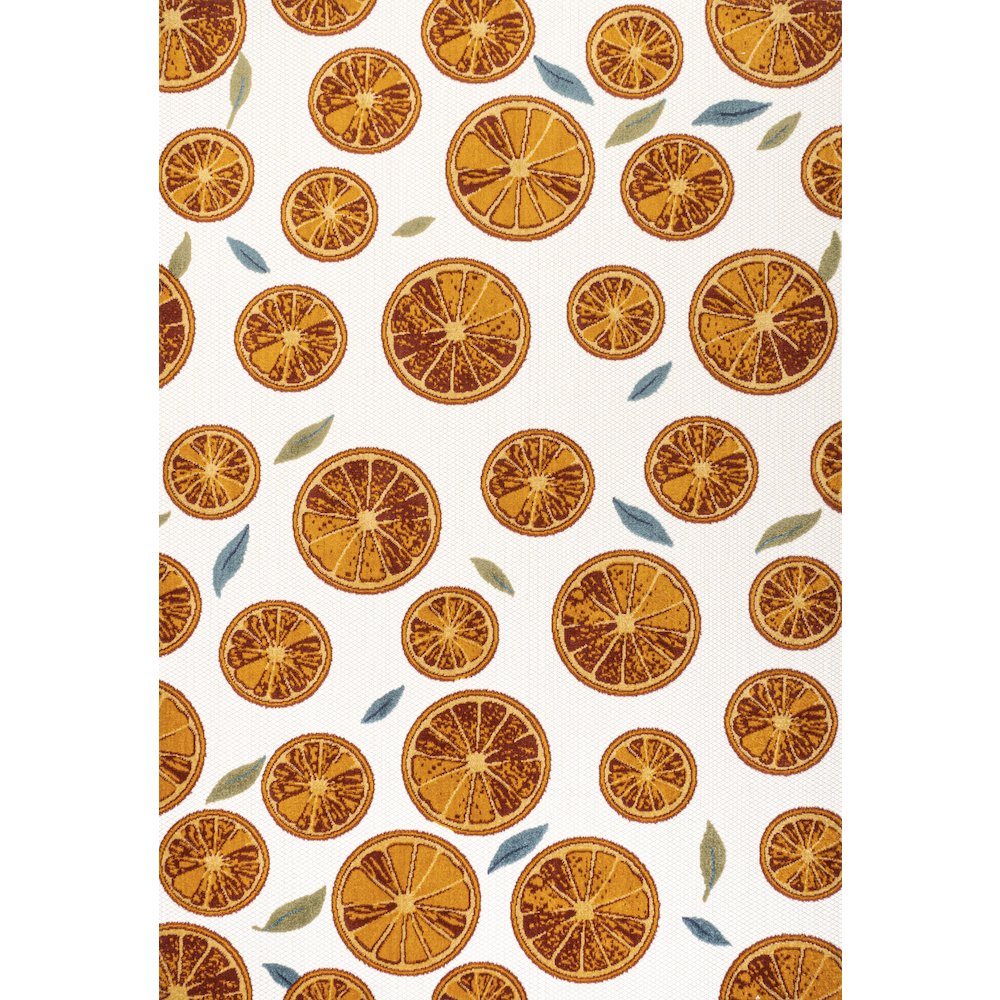 Aranciata Citrus Slice High-Low Indoor/Outdoor Area Rug. Picture 1