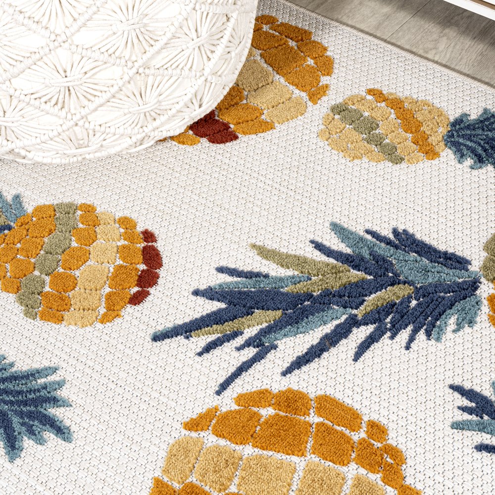 Ananas Bold Pineapple High-Low Indoor/Outdoor Area Rug. Picture 11
