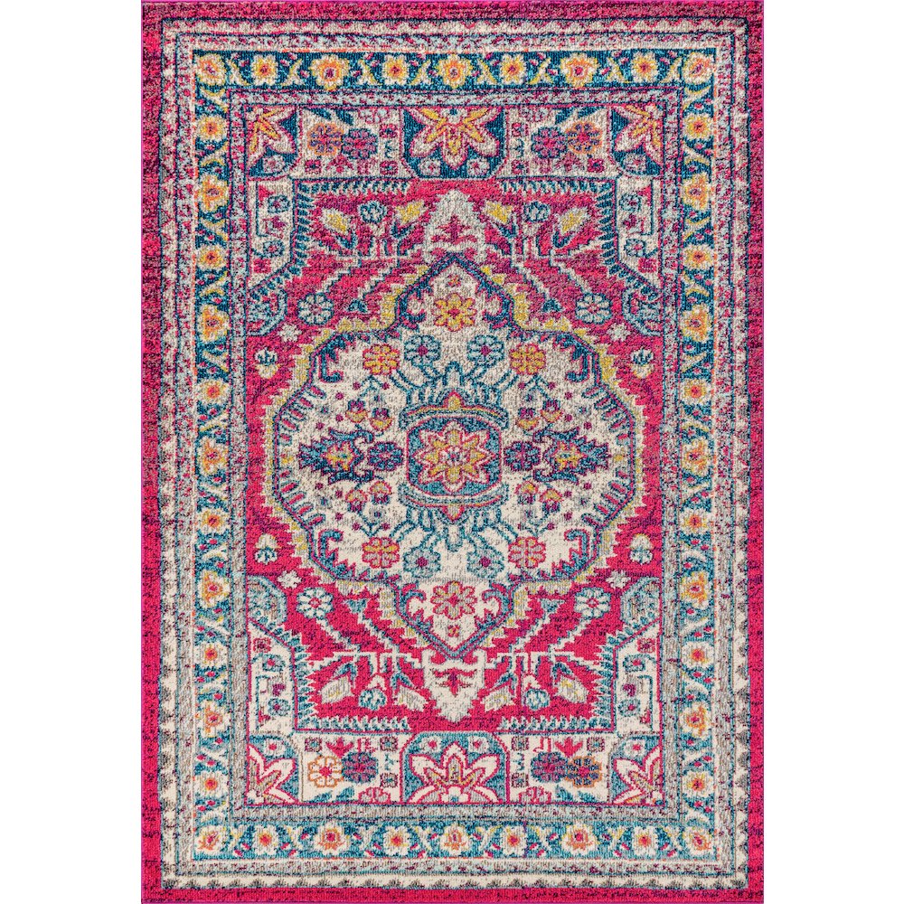 Kristina Bohemian Flair Boho Vintage Medallion Area Rug. Picture 1