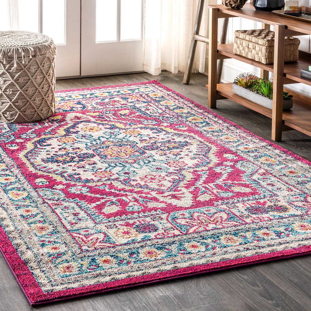 Kristina Bohemian Flair Boho Vintage Medallion Area Rug. Picture 2