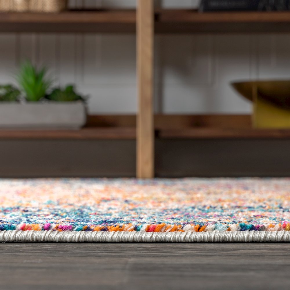 Vibrant Bohemian Flair Boho Vintage Medallion Area Rug. Picture 8