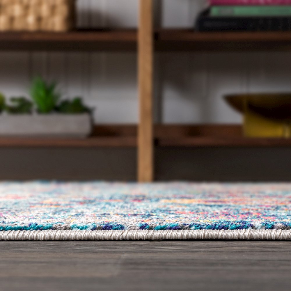 Vibrant Bohemian Flair Boho Vintage Medallion Area Rug. Picture 8