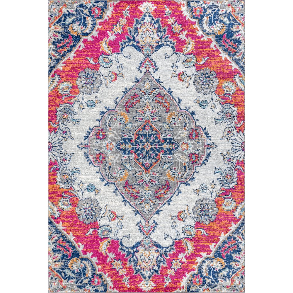 Bright Bohemian Flair Boho Vintage Medallion Area Rug. Picture 1