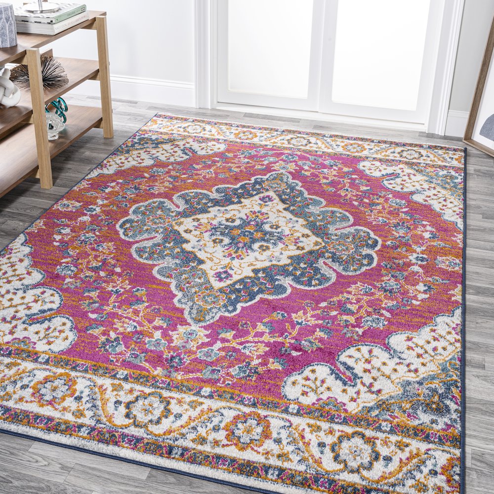 Bohemian Flair Boho Vintage Medallion Area Rug. Picture 2