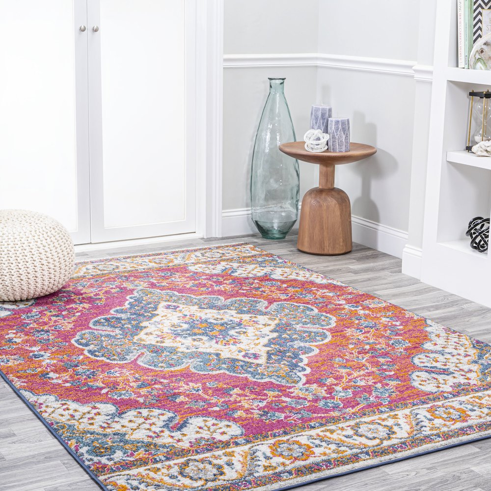Bohemian Flair Boho Vintage Medallion Area Rug. Picture 5