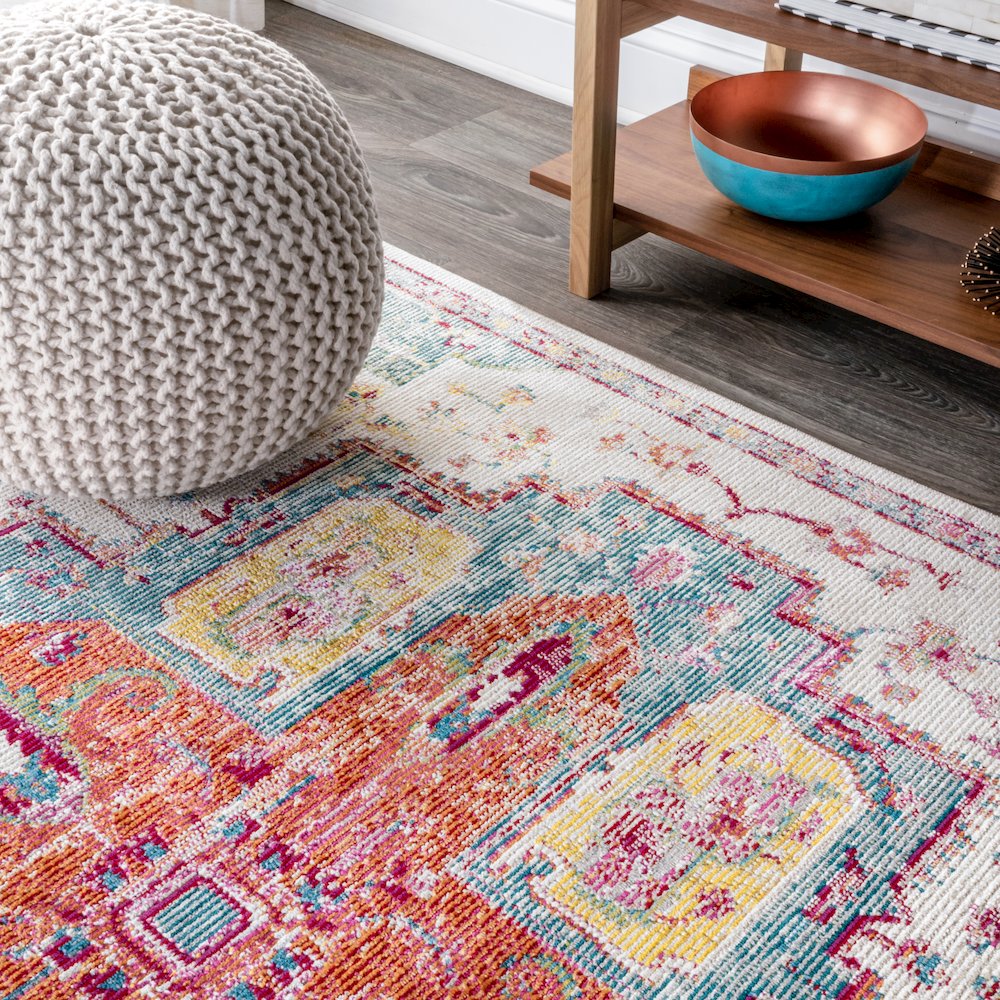 Zafra Vintage Medallion Area Rug. Picture 6