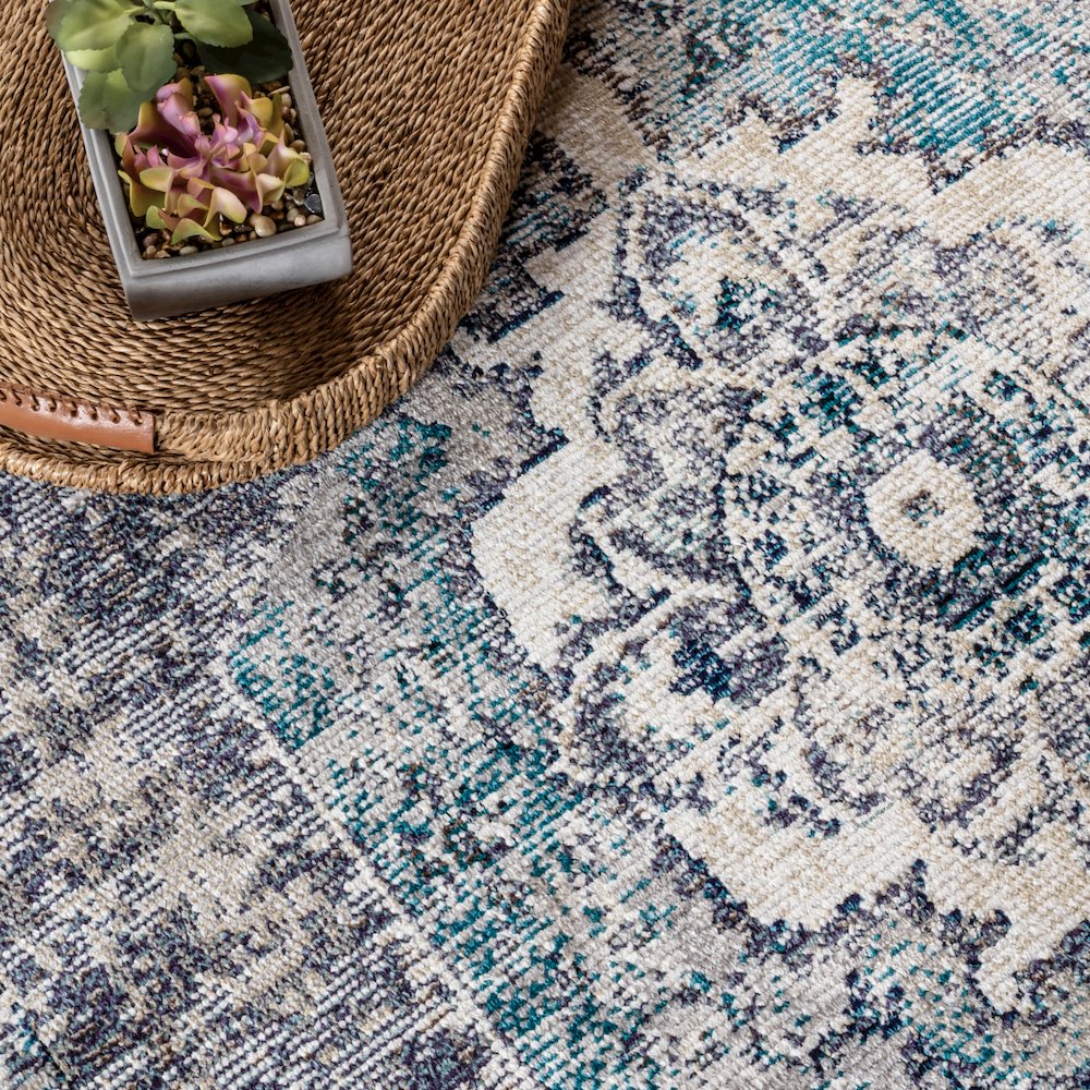 Ankara Vintage Medallion Area Rug. Picture 5