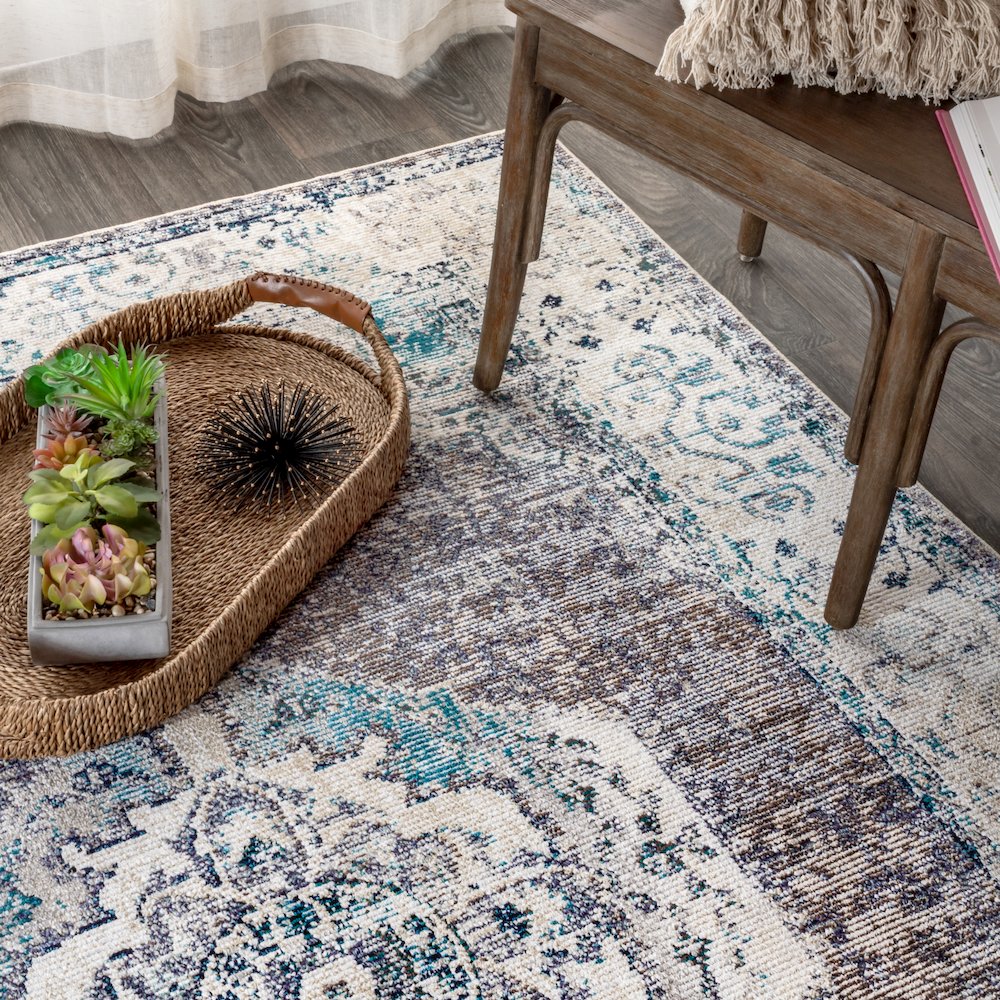 Ankara Vintage Medallion Area Rug. Picture 6