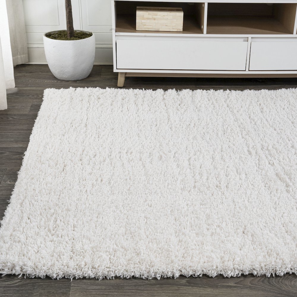 Groovy Solid Shag Area Rug. Picture 3