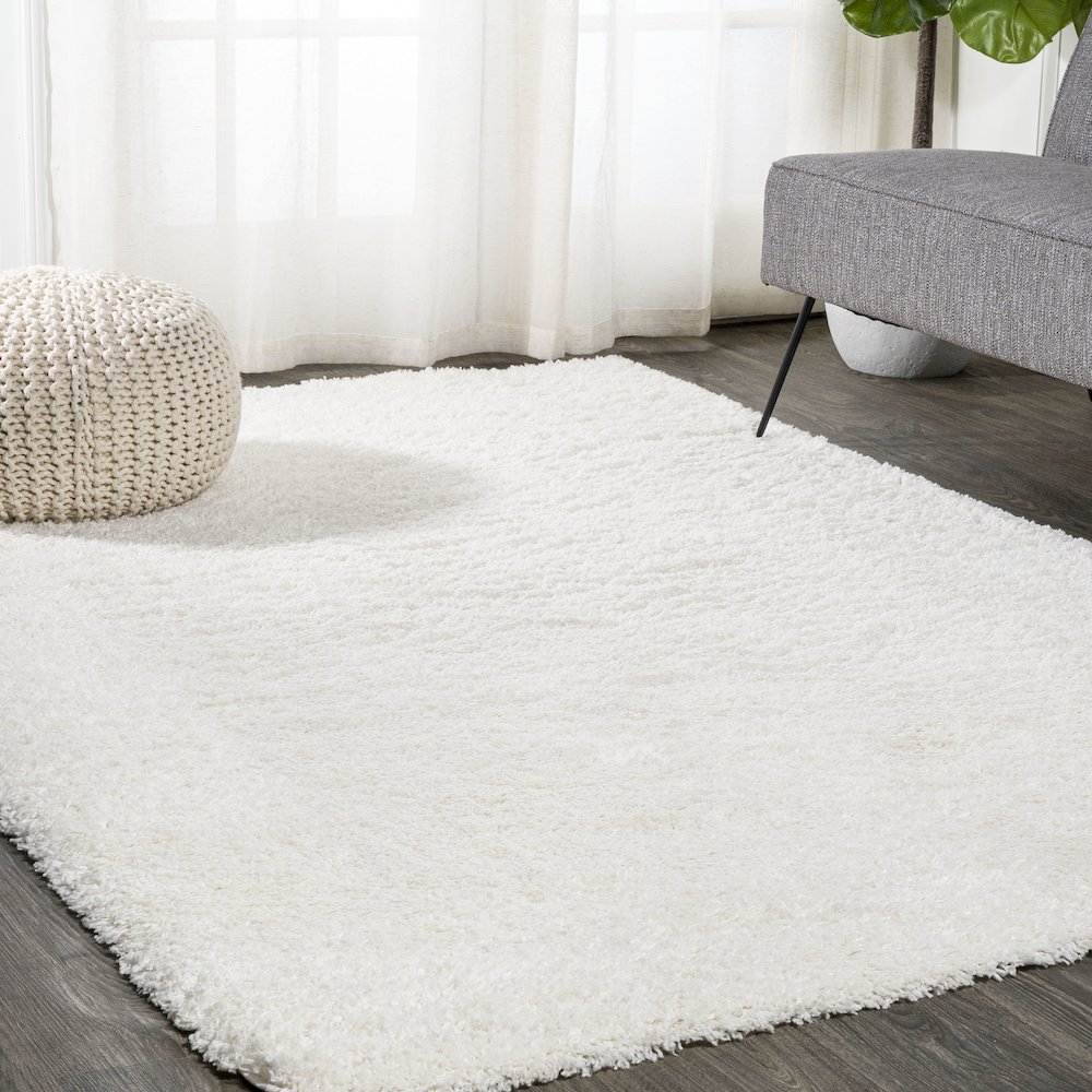 Groovy Solid Shag Area Rug. Picture 2