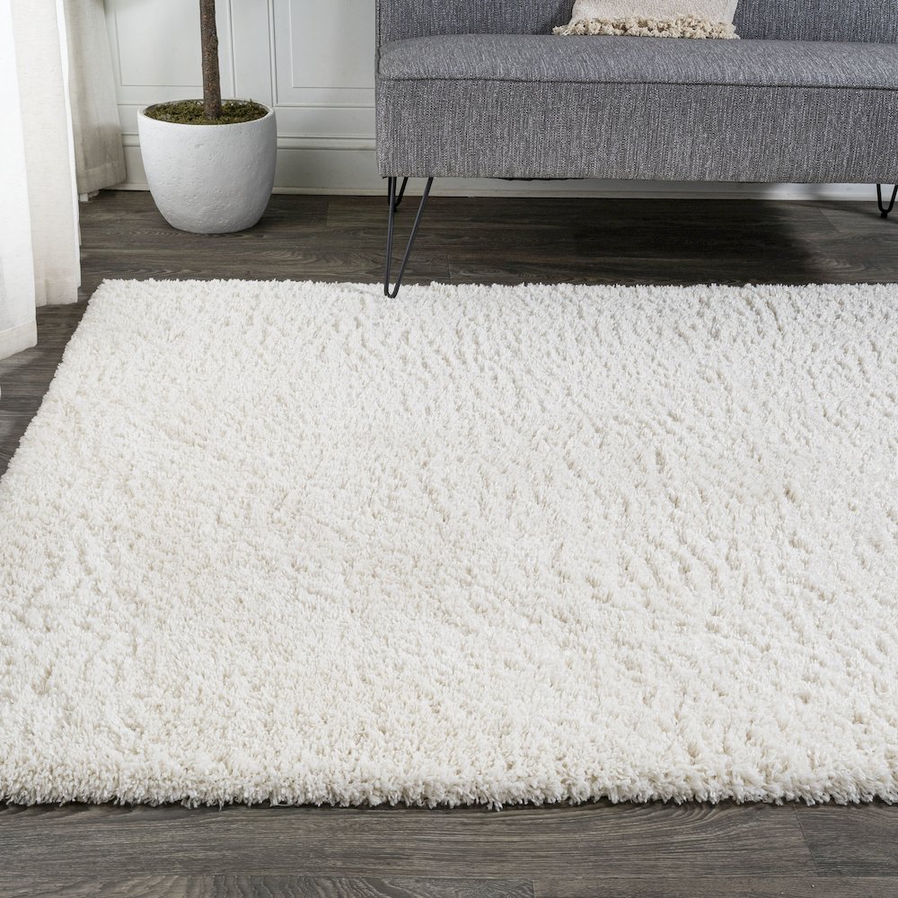Groovy Solid Shag Area Rug. Picture 3