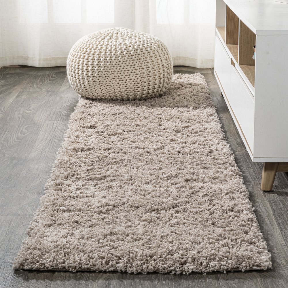 Groovy Solid Shag Area Rug. Picture 2