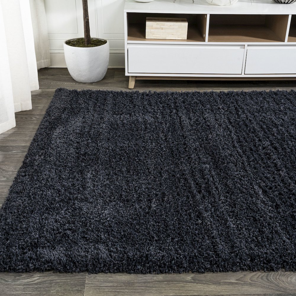 Groovy Solid Shag Area Rug. Picture 3