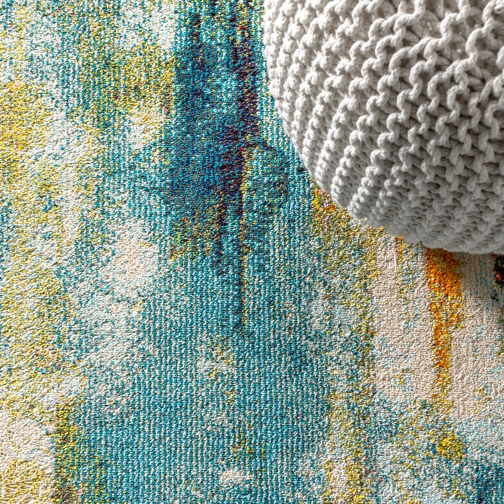 Contemporary Pop Modern Abstract Waterfall Area Rug. Picture 7