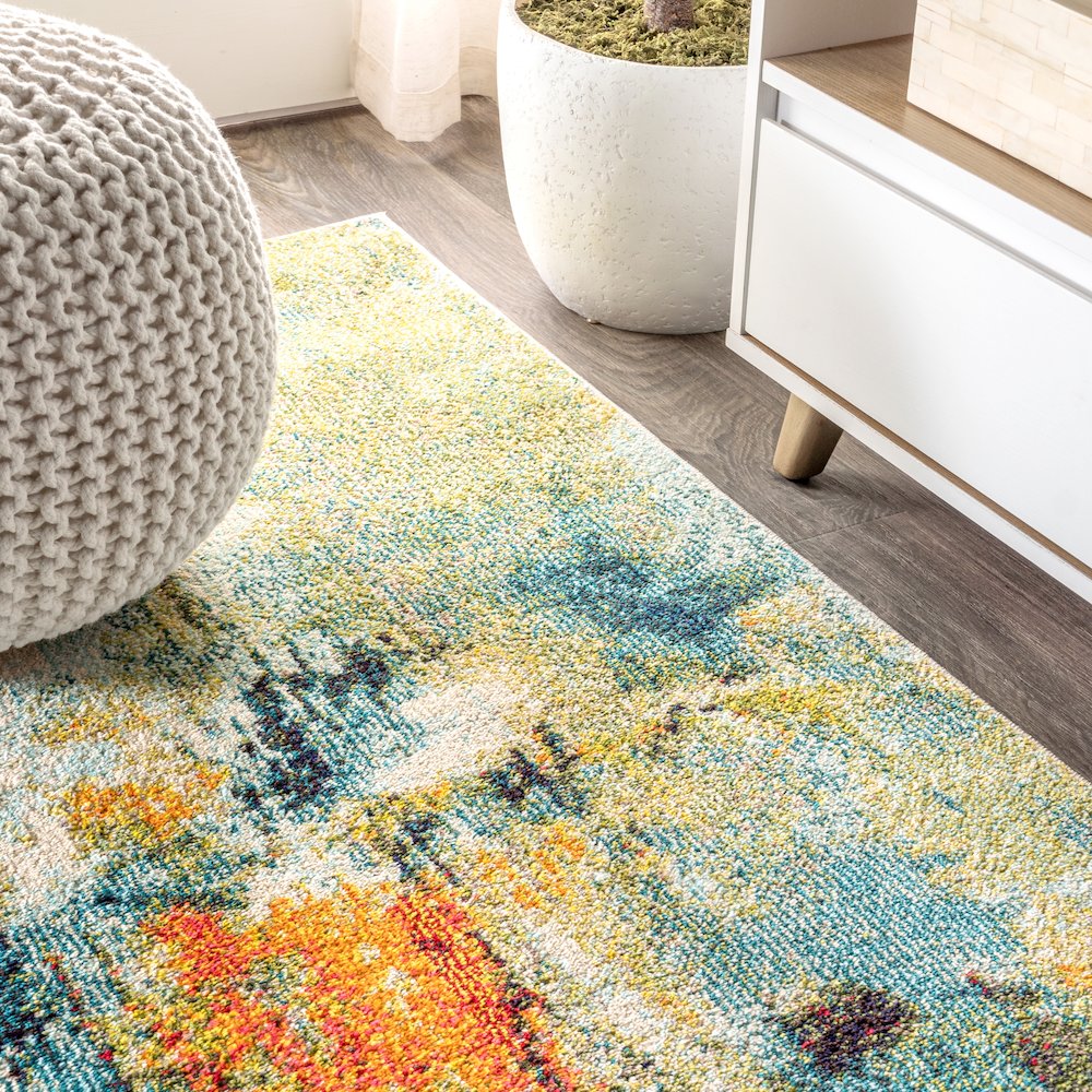 Contemporary Pop Modern Abstract Waterfall Area Rug. Picture 8