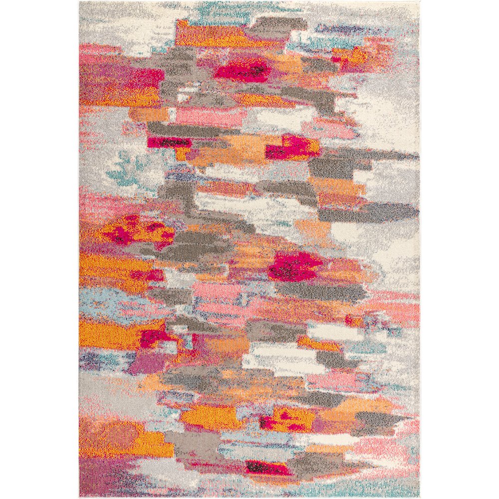 Contemporary Pop Modern Abstract Brushstroke Area Rug. Picture 1