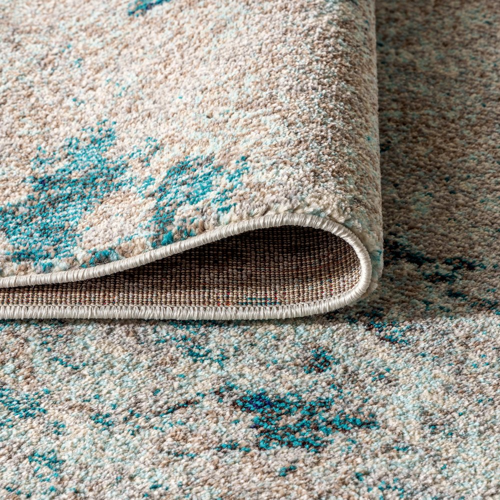 Contemporary Pop Modern Abstract Vintage Faded Area Rug. Picture 8