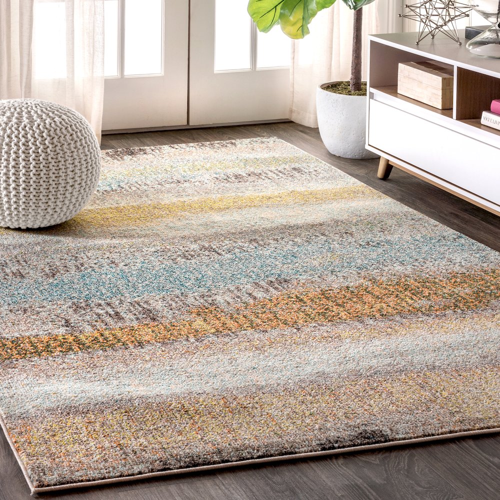 Style Contemporary Pop Modern Abstract Vintage Area Rug. Picture 2
