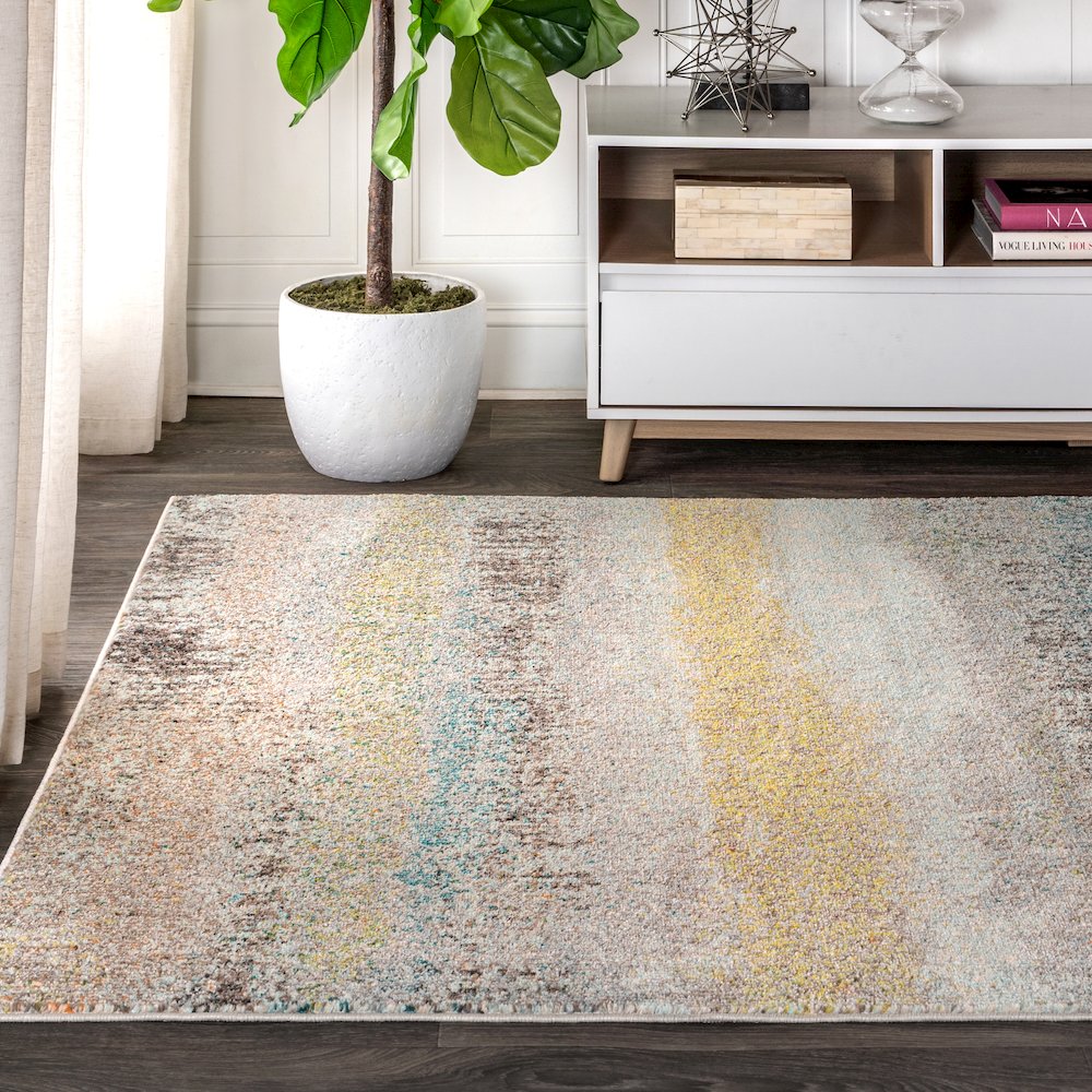 Style Contemporary Pop Modern Abstract Vintage Area Rug. Picture 3