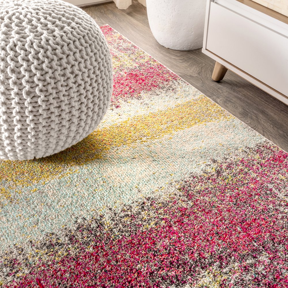 Style Contemporary Pop Modern Abstract Vintage Area Rug. Picture 7