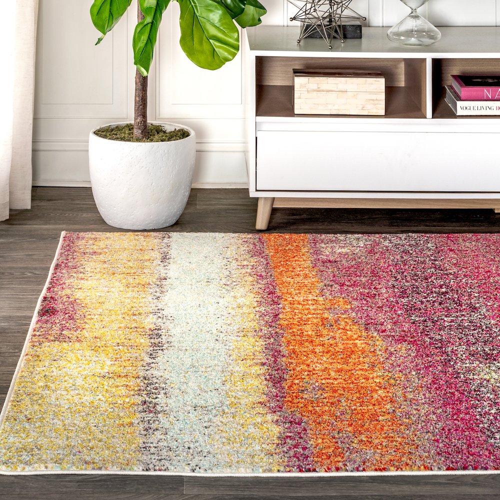 Style Contemporary Pop Modern Abstract Vintage Area Rug. Picture 3