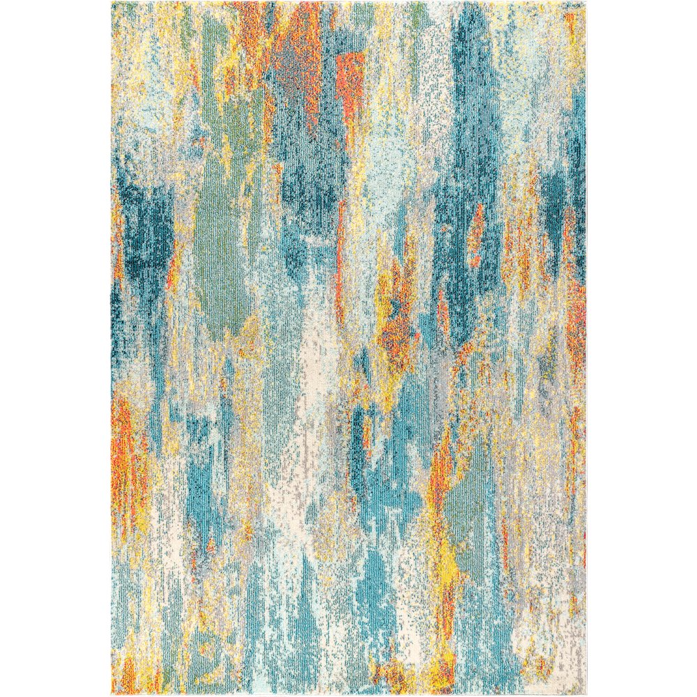 Contemporary Pop Modern Abstract Vintage Waterfall Area Rug. Picture 1