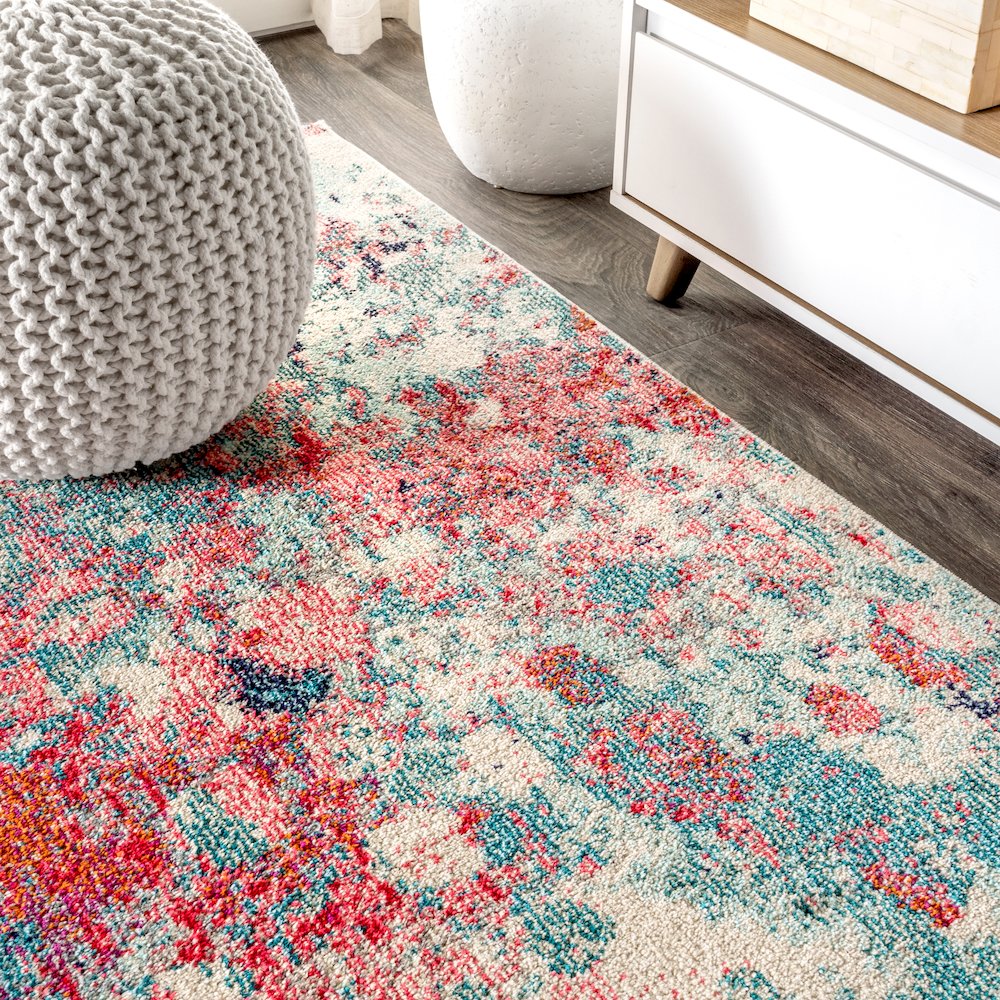 Inspired Contemporary Pop Modern Abstract Area Rug. Picture 7