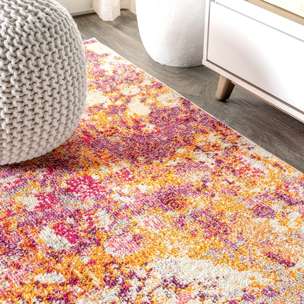 Inspired Contemporary Pop Modern Abstract Area Rug. Picture 7