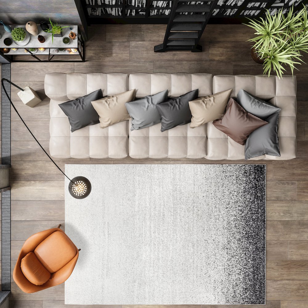 Happy Shore Modern Gradient Area Rug. Picture 5