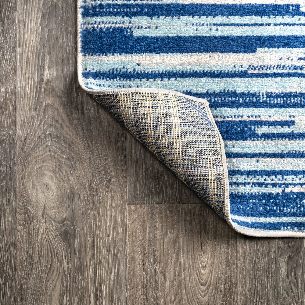 Linear Modern Half Stripe Area Rug. Picture 6