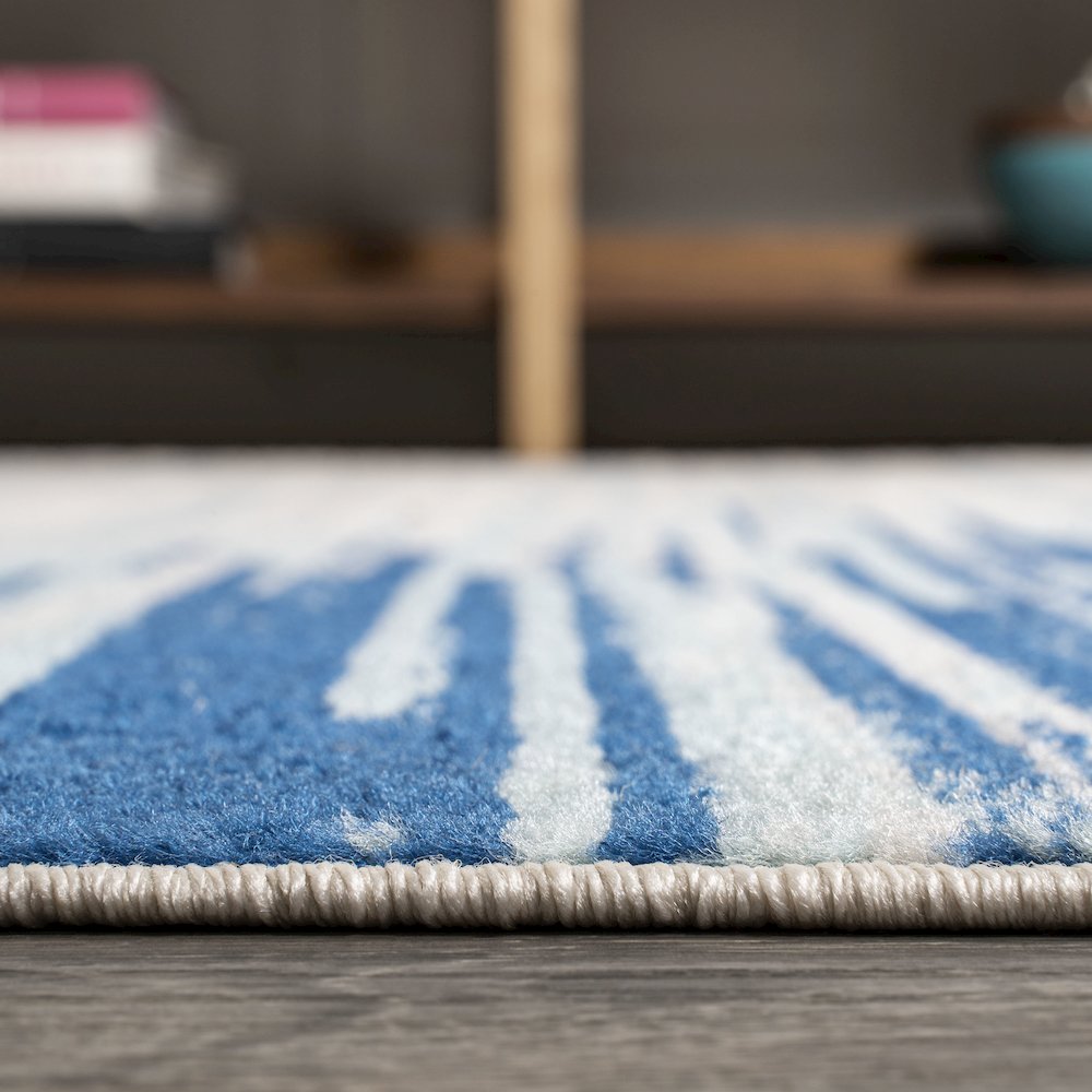 Linear Modern Half Stripe Area Rug. Picture 10