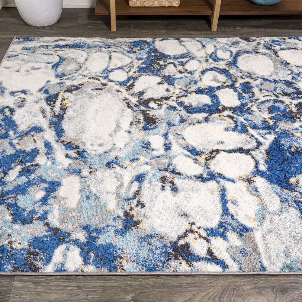 Pebble Marbled Abstract Area Rug. Picture 3