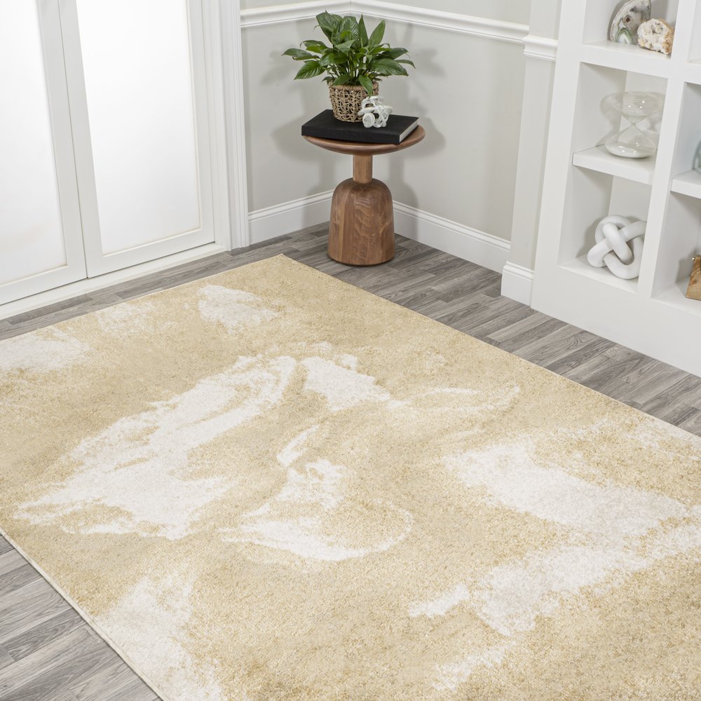 Petalo Abstract Two Tone Modern Area Rug. Picture 4