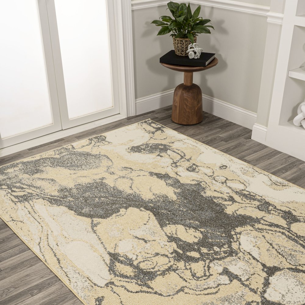 Marmo Abstract Marbled Modern Area Rug. Picture 4