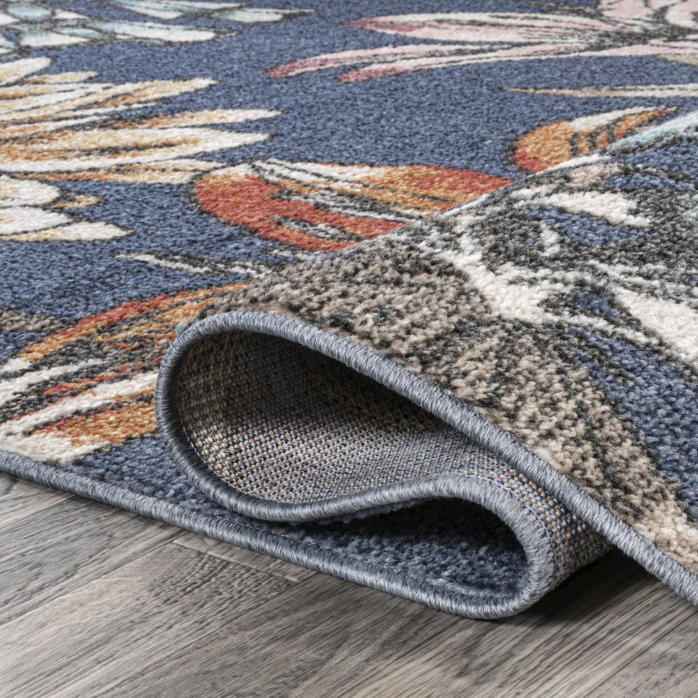 Giglio Modern Botanical Flower Area Rug. Picture 9