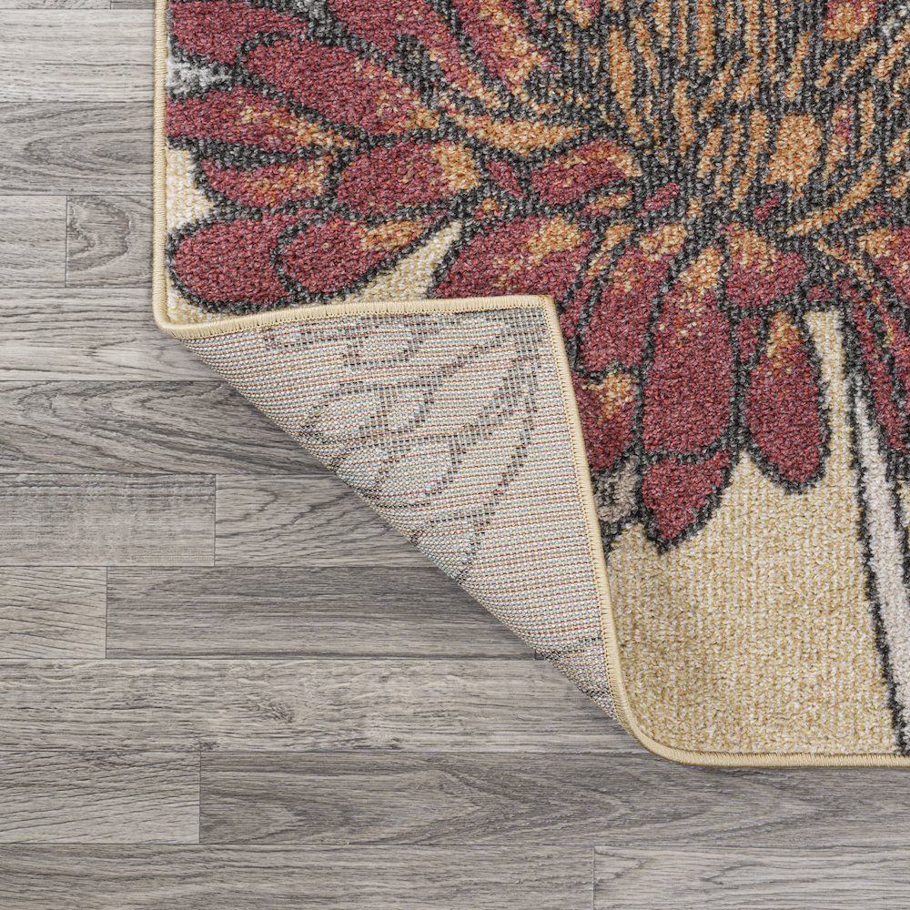 Dizi Modern Botanical Wildflower Area Rug. Picture 6