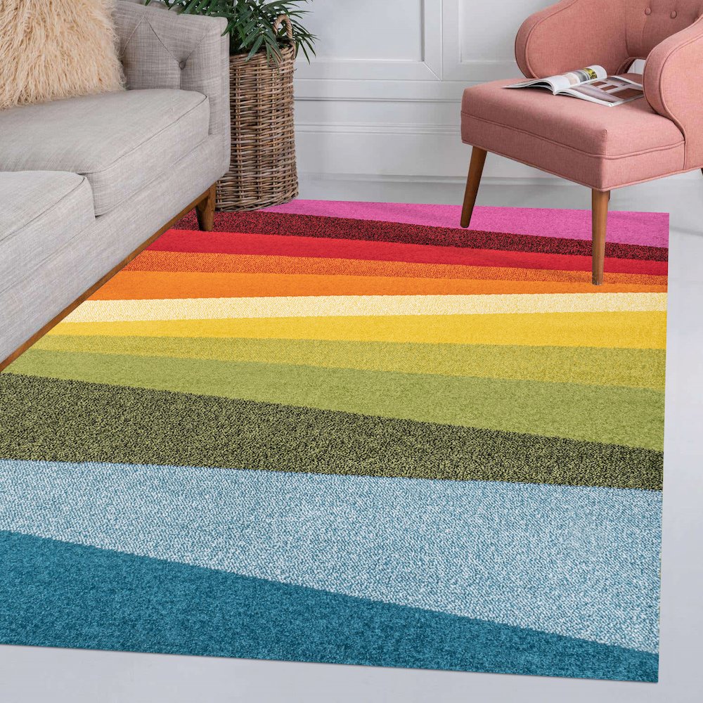 Prism Geometric Striped Area Rug. Picture 10